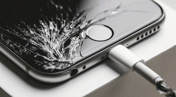 iPhone fissuré